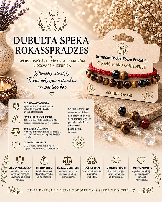 Gemstone Double Power Bracelets