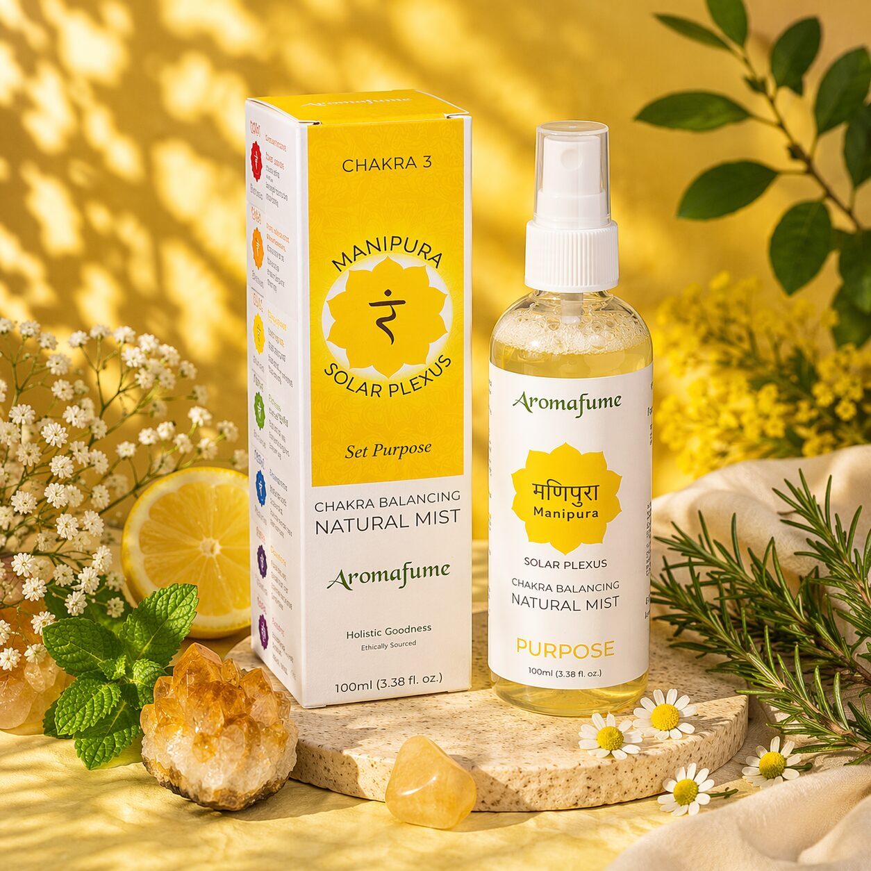 Manipura čakras aromātiskais aerosols  – Aromafume