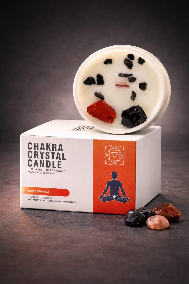 Chakra Crystal Candle - Root Chakra