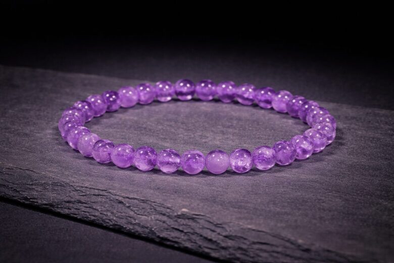 Bracelet amethyst facet cut