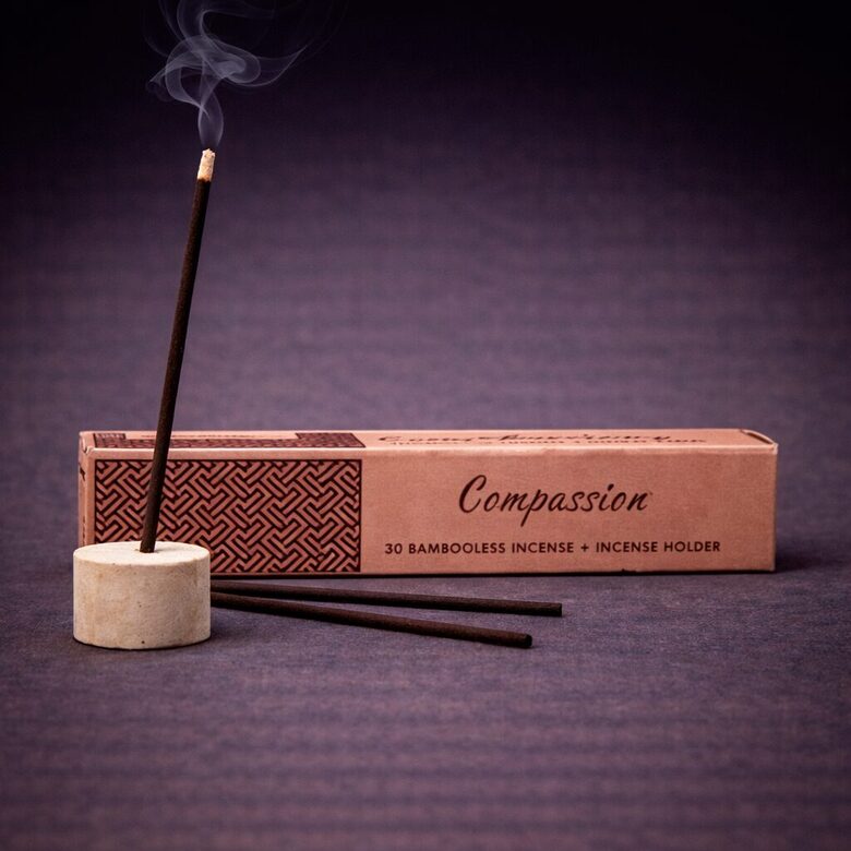 Herbal incense bambooless with holder Compassion