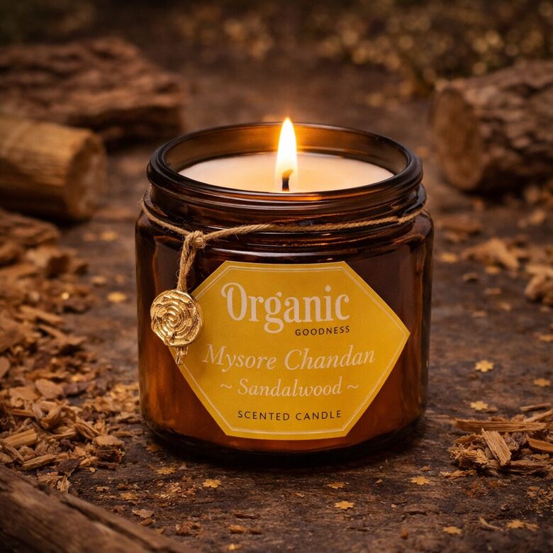 Organic Goodness soy wax candle Sandalwood