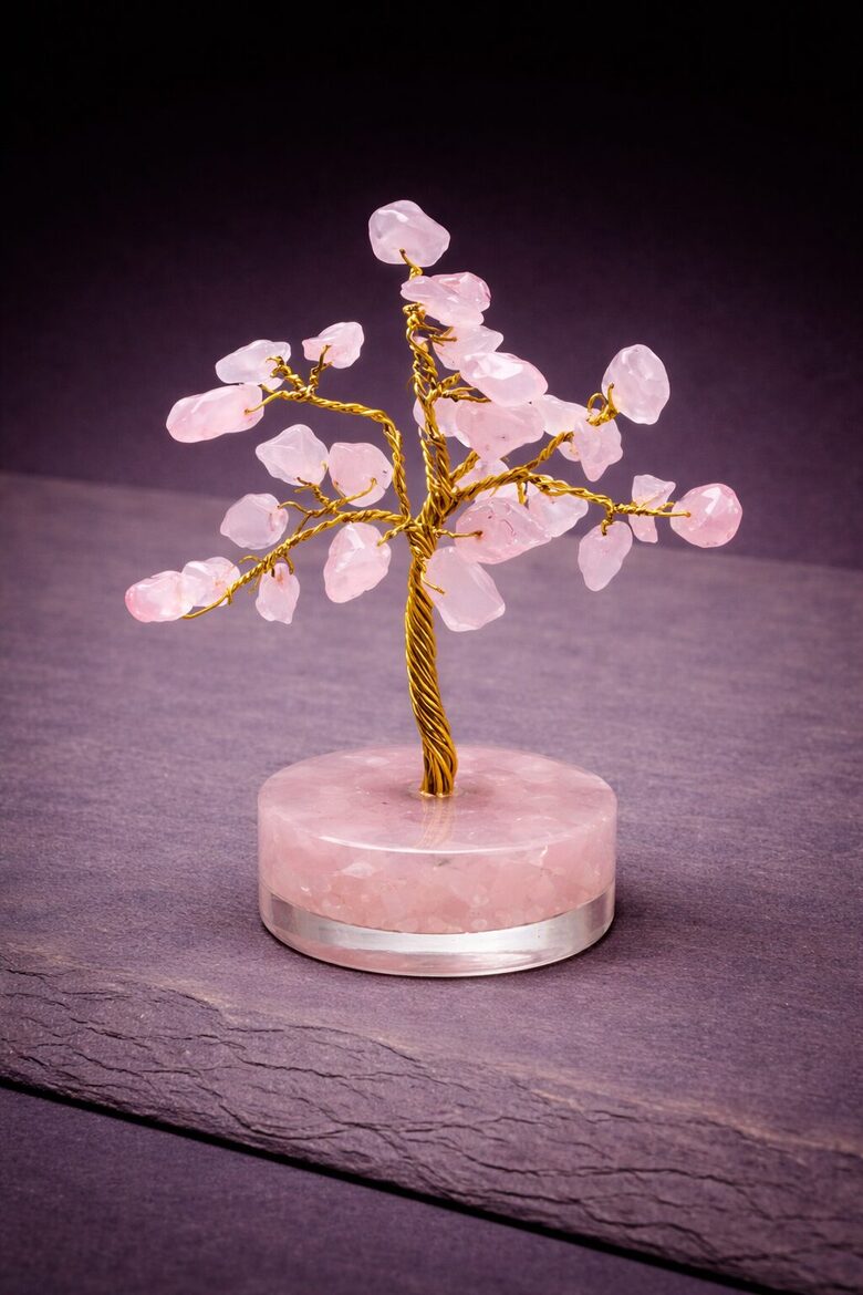 Gemstone tree rose quartz