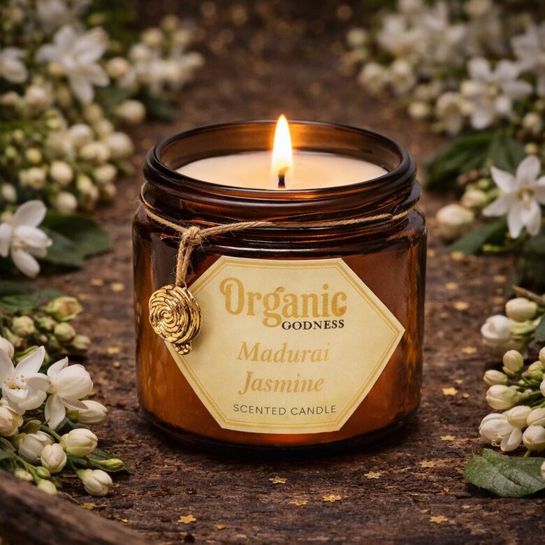 Organiskā Goodness svece no sojas vaska – Jasmīns