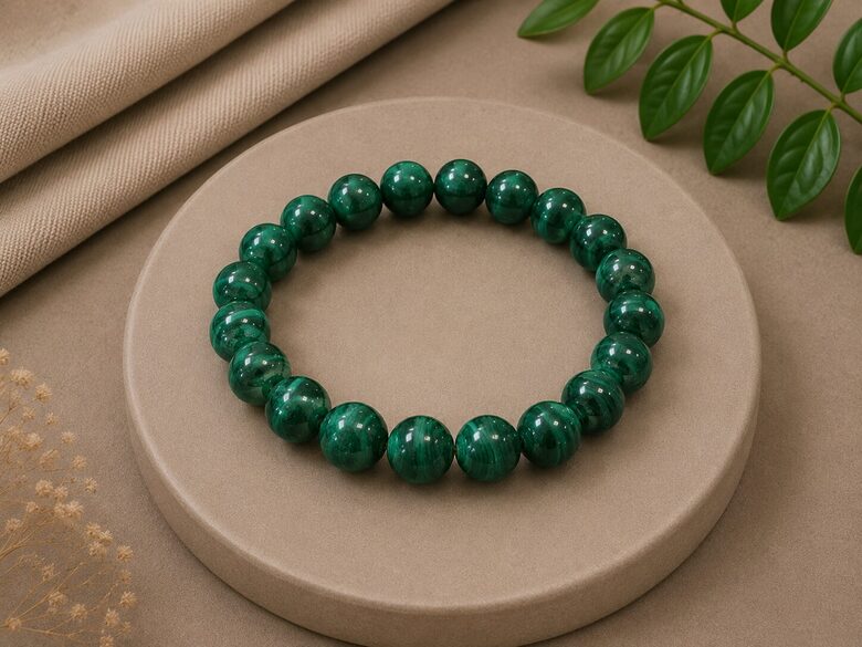 Malachite Bracelet AB 10mm – Natural Gemstone for Transformation and Protection