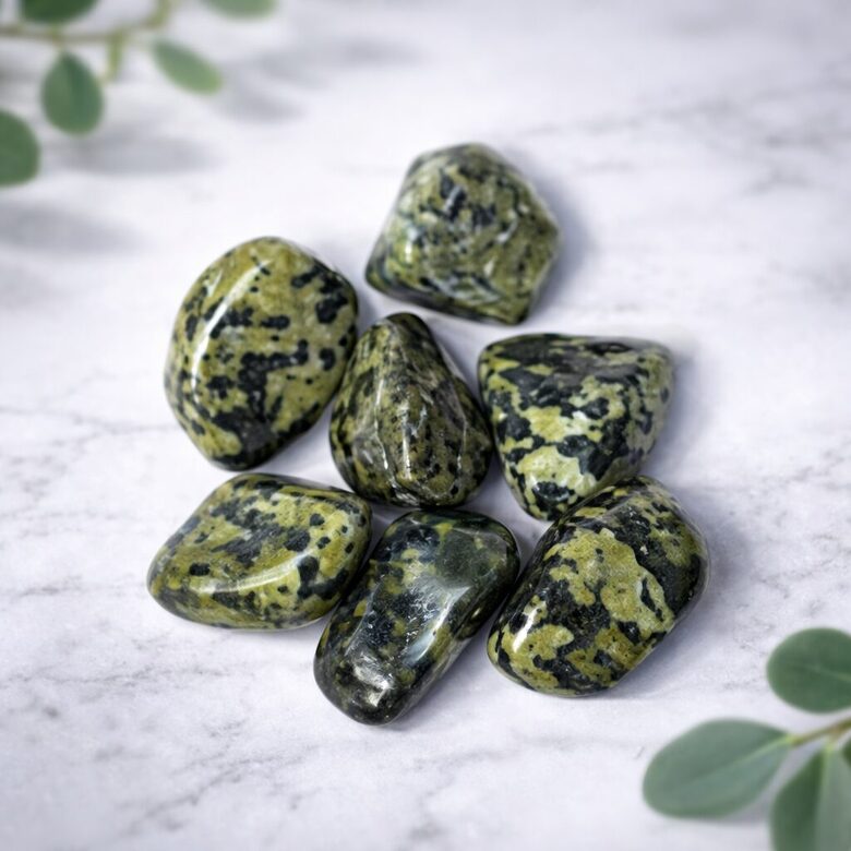 Nephrite Jade tumbled stones A quality