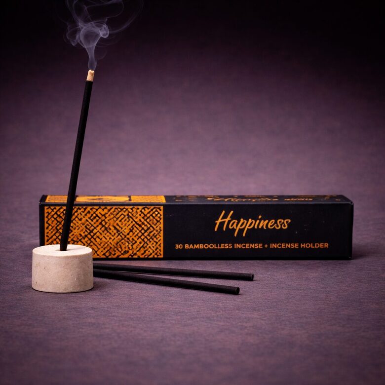 Herbal incense bambooless with holder Happiness