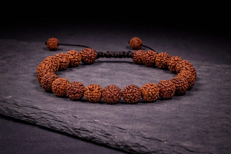 Mala/bracelet rudraksha 21 beads adjustable