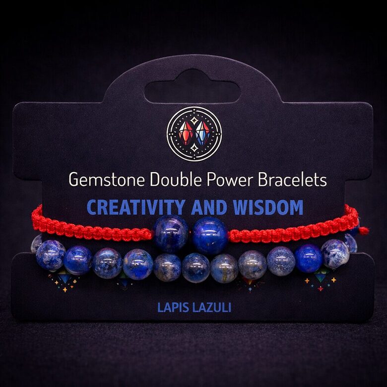 Gemstone Double Power Bracelets - Lapis Lazuli