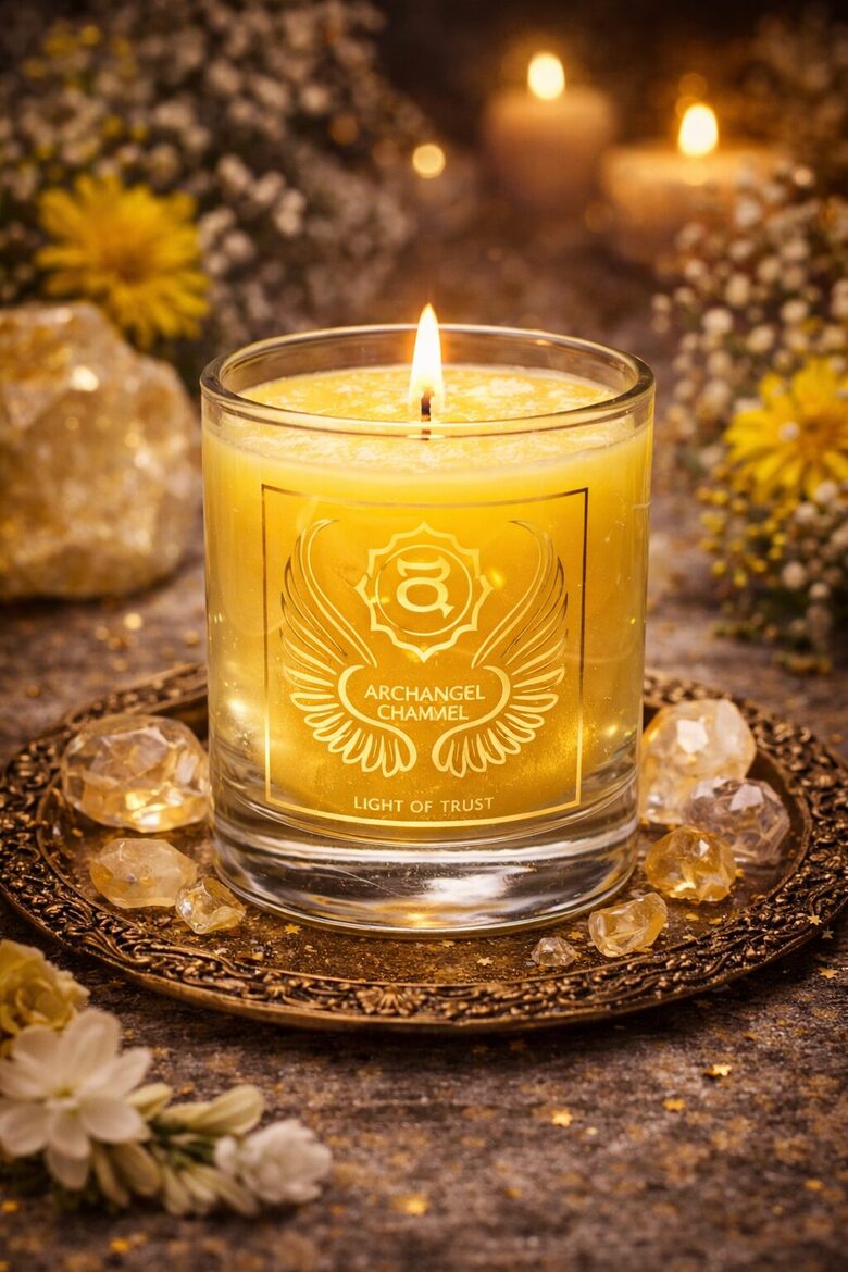 Scented votive candle archangel Chamuel chakra 2
