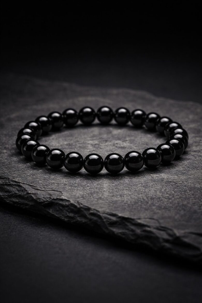 Black tourmaline bracelet elastic