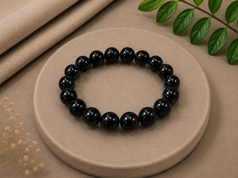 Black Obsidian Bracelet A 12mm – Natural Gemstone for Protection and Inner Strength
