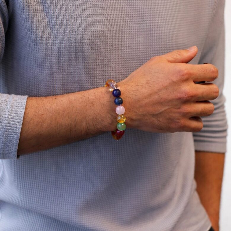 Cedarwood & Seven Chakras Bangle