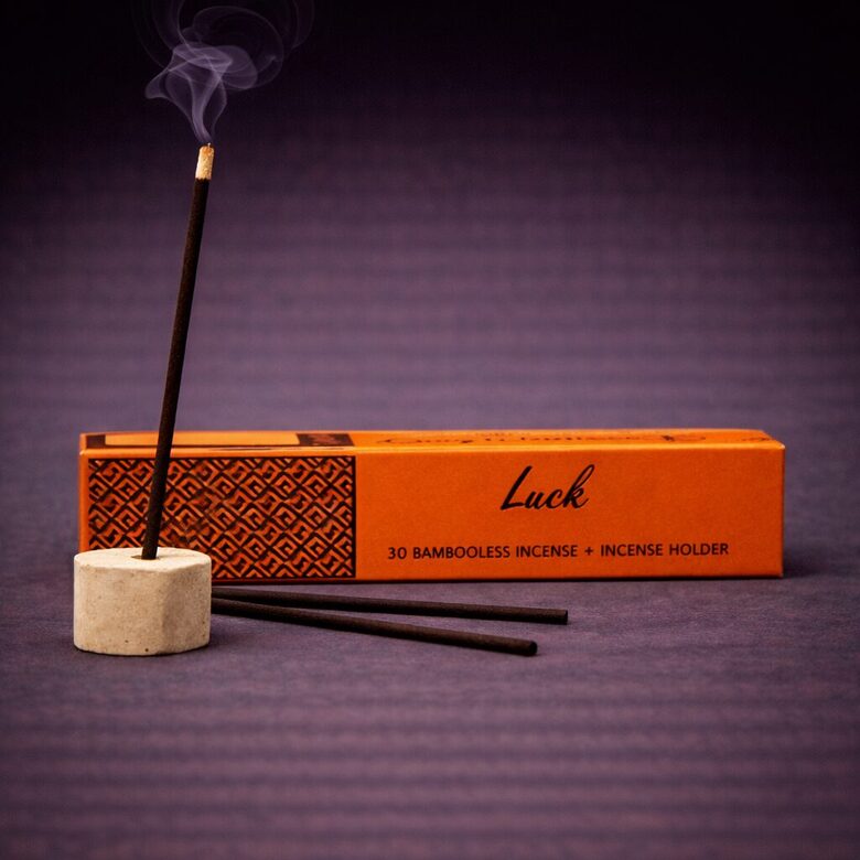 Herbal incense bambooless with holder Luck