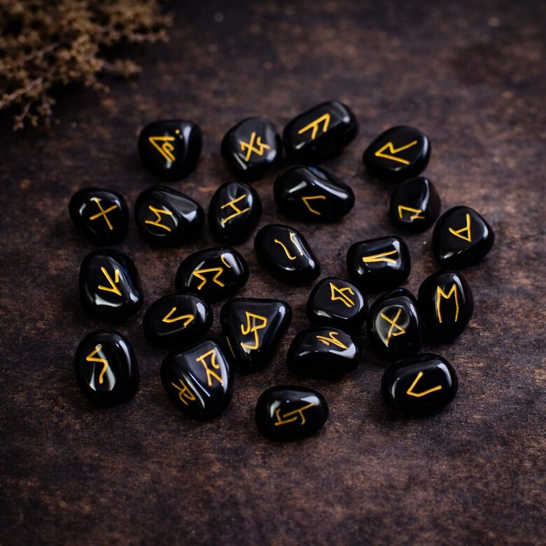 Black agate Rune Oracle 