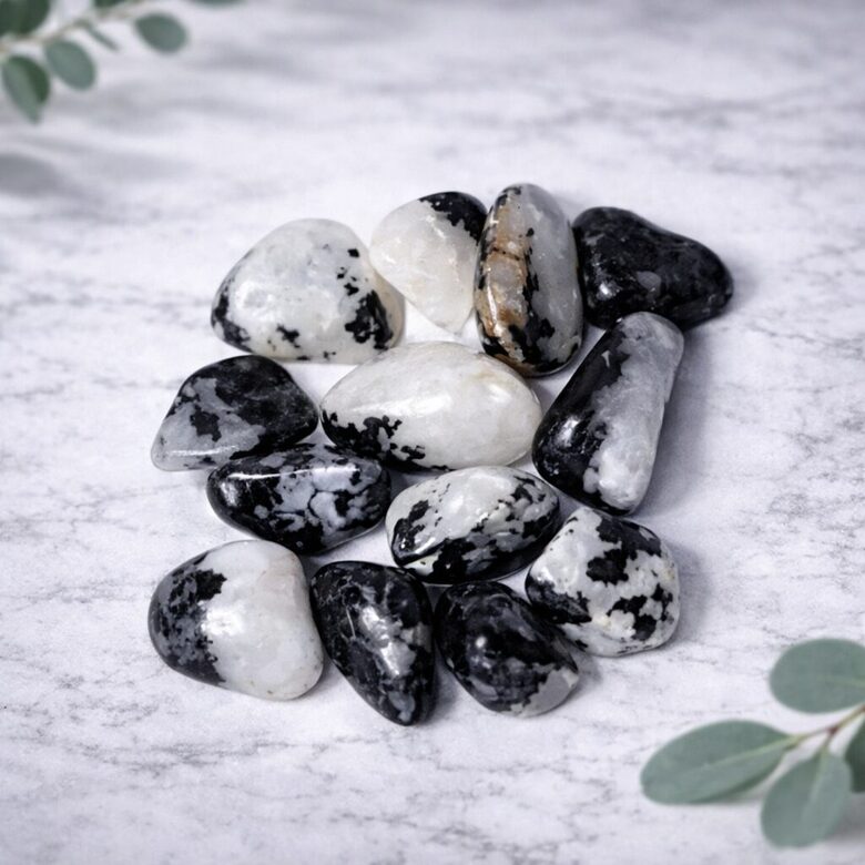 Tourmalinated Quartz tumbled stones