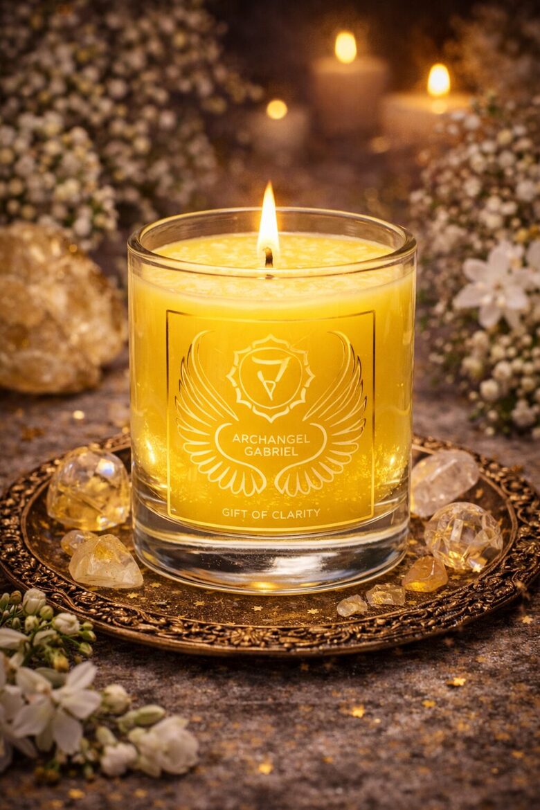 Scented votive candle archangel Jophiel chakra 3