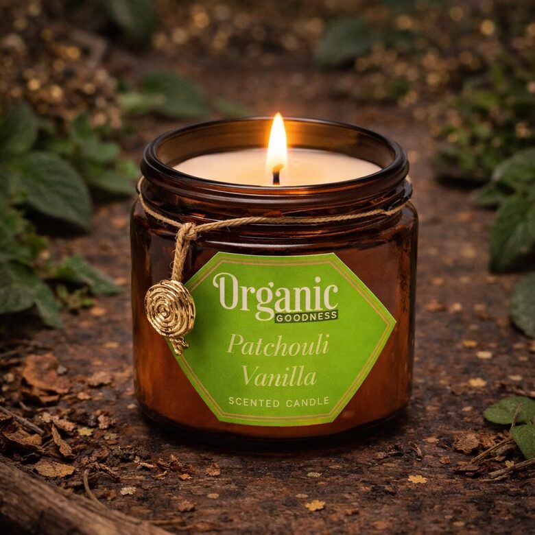 Organic Goodness soy wax candle Patchouli Vanilla