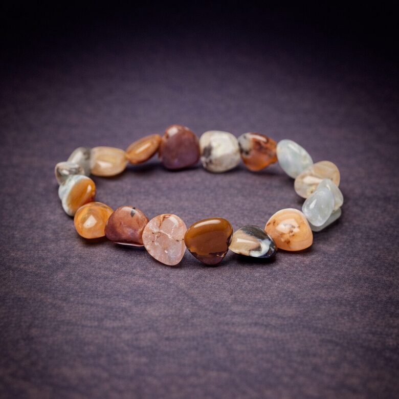 Bracelet amazonite elastic hearts