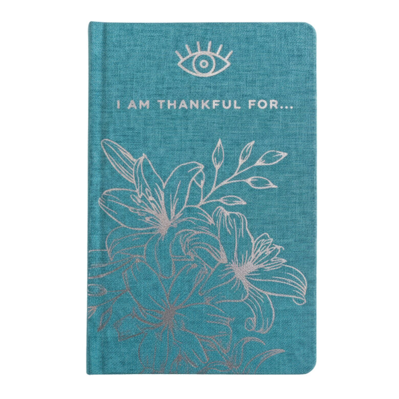 Blue & Silver Gratitude Journal - 120 pages - I am Thankful For