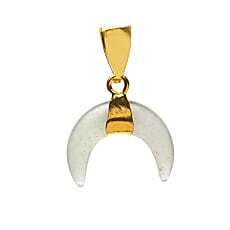 Zaļā aventurīna kulons pusmēness formā