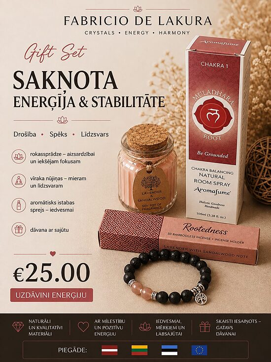 🎁 Dāvanu komplekts „Sakņota enerģija & Stabilitāte”