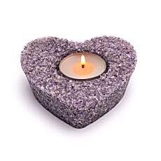 Sveces turētājs “Sirds” no ametista