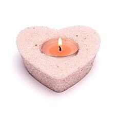 Sveces turētājs “Sirds” no rozā kvarca