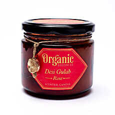 Organiskā svece no sojas vaska "Roze"