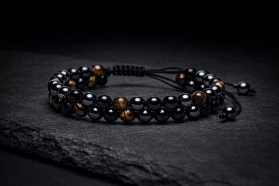 Aproces – hematīts / obsidiāns / tīģeracs, regulējama