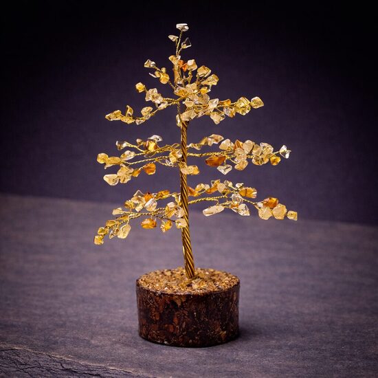 Dārgakmens koks no citrīna