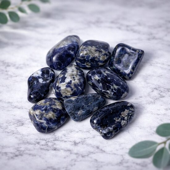 Sodalite tumbled stones