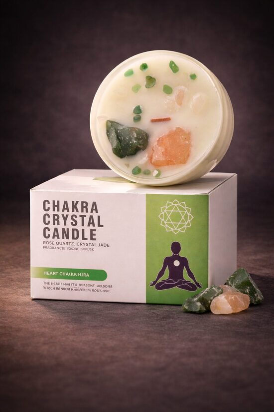 Chakra Crystal Candle - Heart Chakra