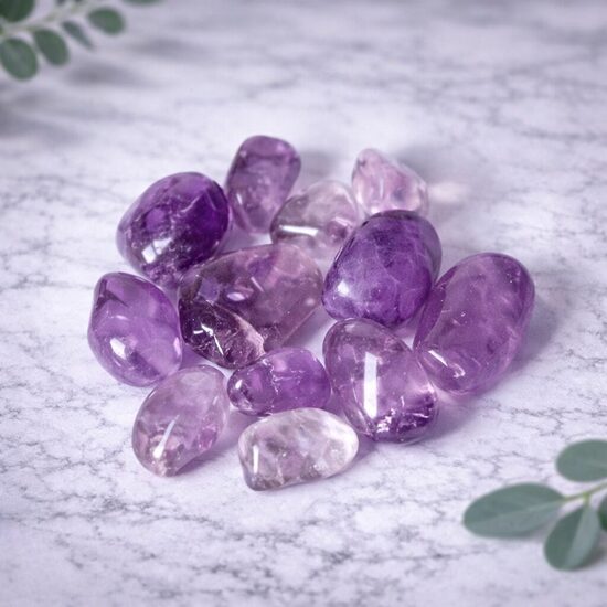 Amethyst tumbled stones