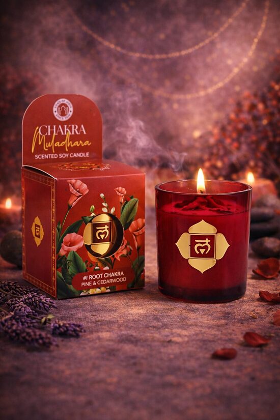 Natural Soy Wax Candle – Muladhara (Root Chakra) – Pine & Cedarwood