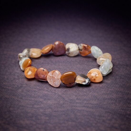 Elastīgā aproce ar amazonīta sirsniņām