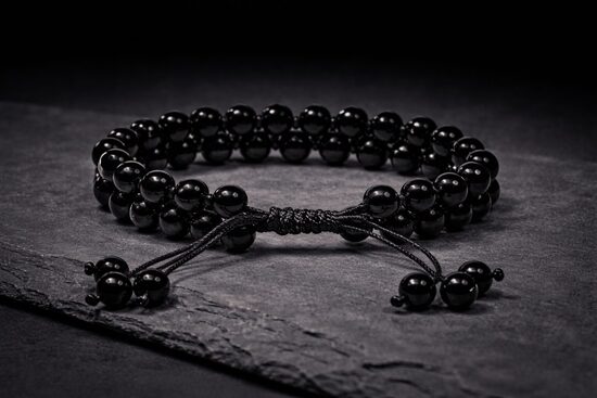 Aproce no melnā ahāta, dubultā lodīšu rinda, regulējama