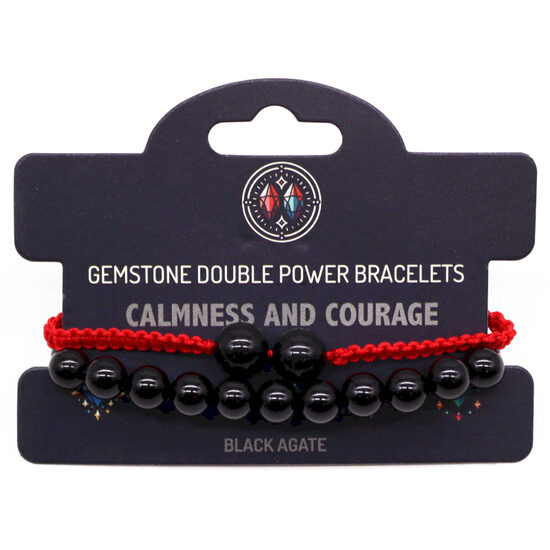 Gemstone Double Power Bracelets – Melnais Ahāts