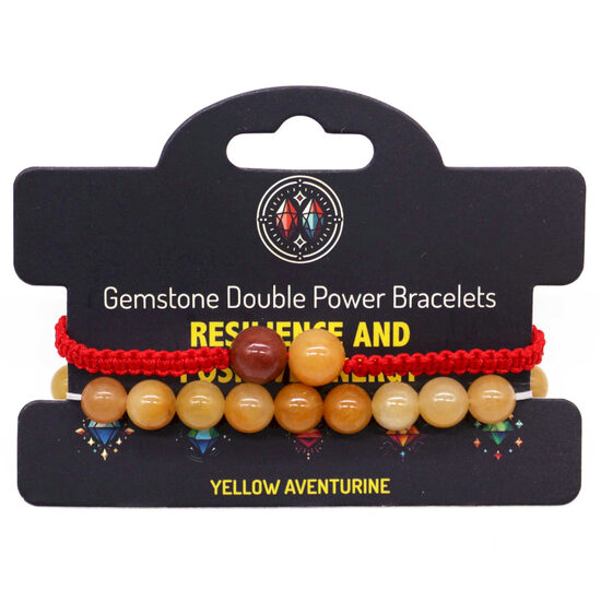 Gemstone Double Power Bracelets – Dzeltens Aventurīns