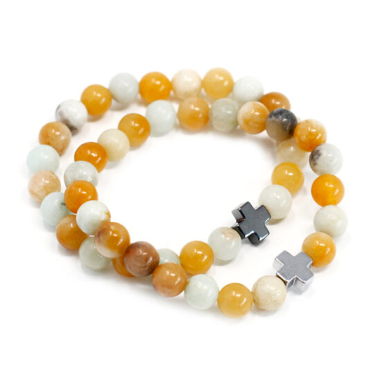 Gemstones Friendship Bracelets - Loyalty - Amazonite & Yellow Jasper