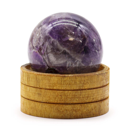 Gemstone Crystal Sphere 5*6cm - African Amethyst with Stand