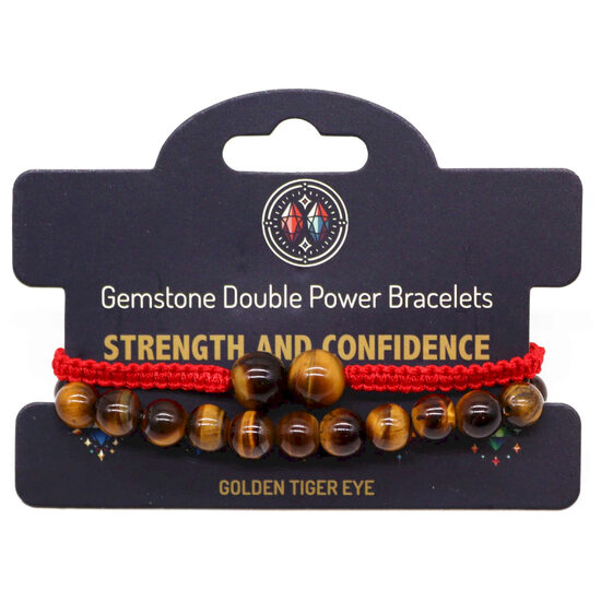 Gemstone Double Power Bracelets – Tīģera Acs