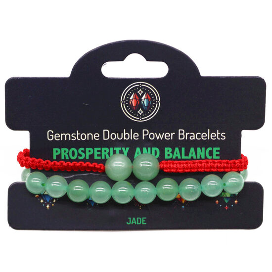 Gemstone Double Power Bracelets – Nefrīts (Jade)