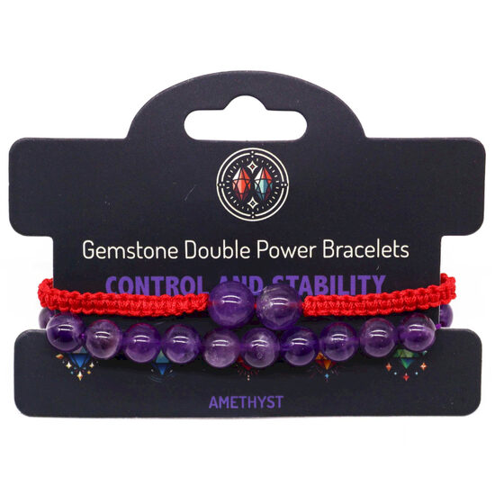Gemstone Double Power Bracelets – Ametists