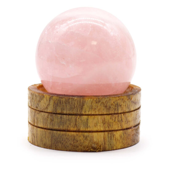 Gemstone Crystal Sphere 5*6cm- Rose Quartz with Stand