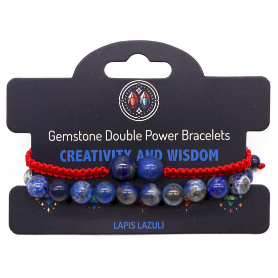 Gemstone Double Power Bracelets – Lazurīts (Lapis Lazuli)