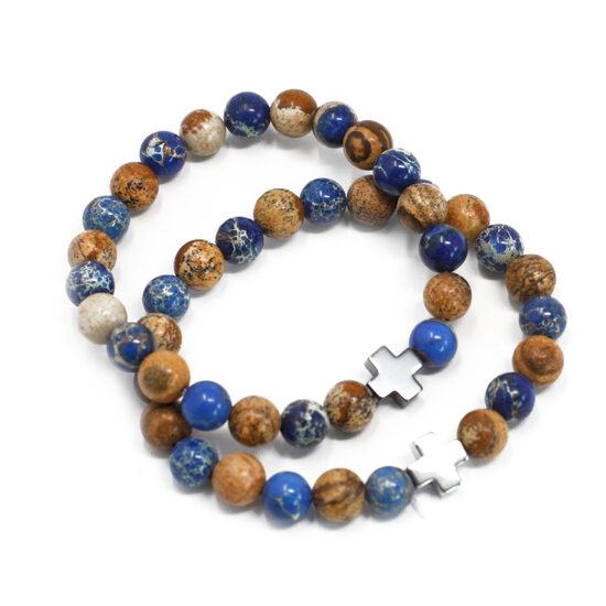 Gemstones Friendship Bracelets - Support - Sodalite & Picture Stone